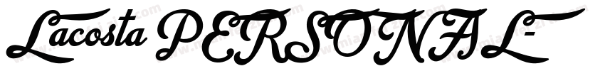 Lacosta PERSONAL字体转换